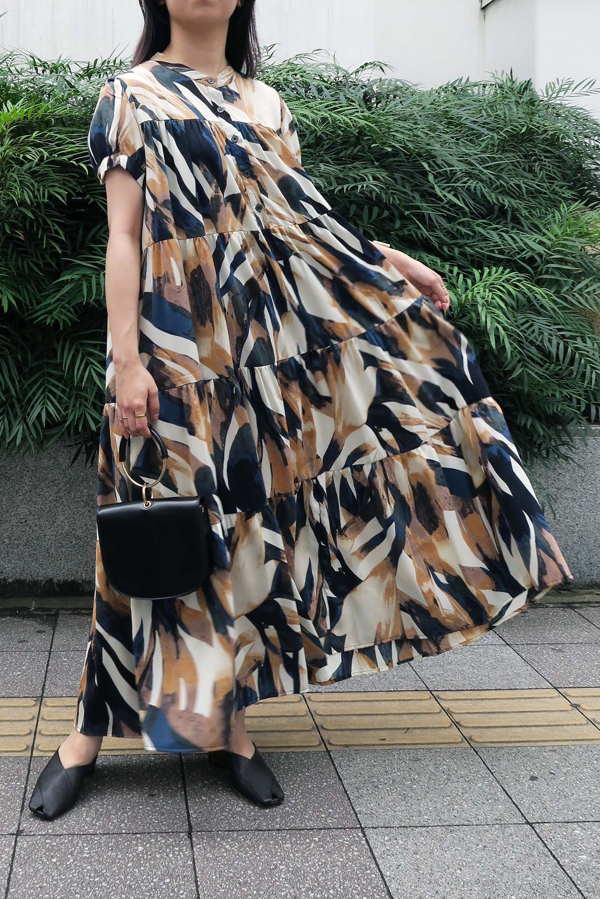 Pauline blew (ポリーヌブロー) 柄 ティアードワンピース コレクション