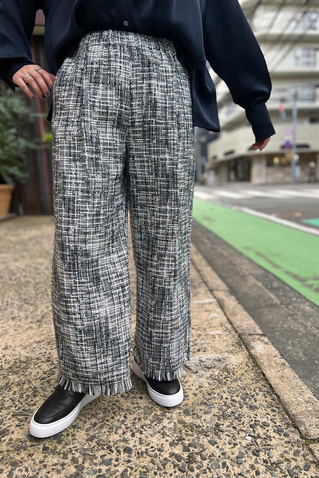 ツイードイージーパンツ