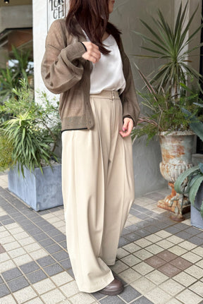 ROSIEE(ロージー)2タックワイドパンツ　R082734　ベージュ