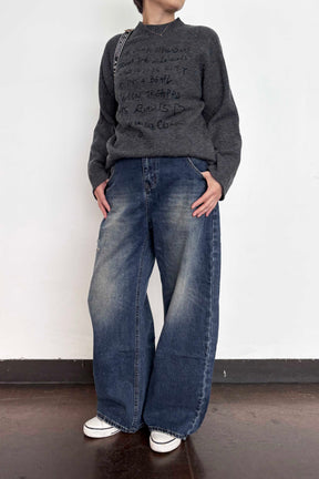 フェードコクーンデニムパンツ