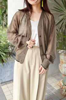 CHIGNON (シニヨン) シアーカノコカーディガン 9853-385JR　モカ