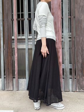 ラッセルレースストライプスカート