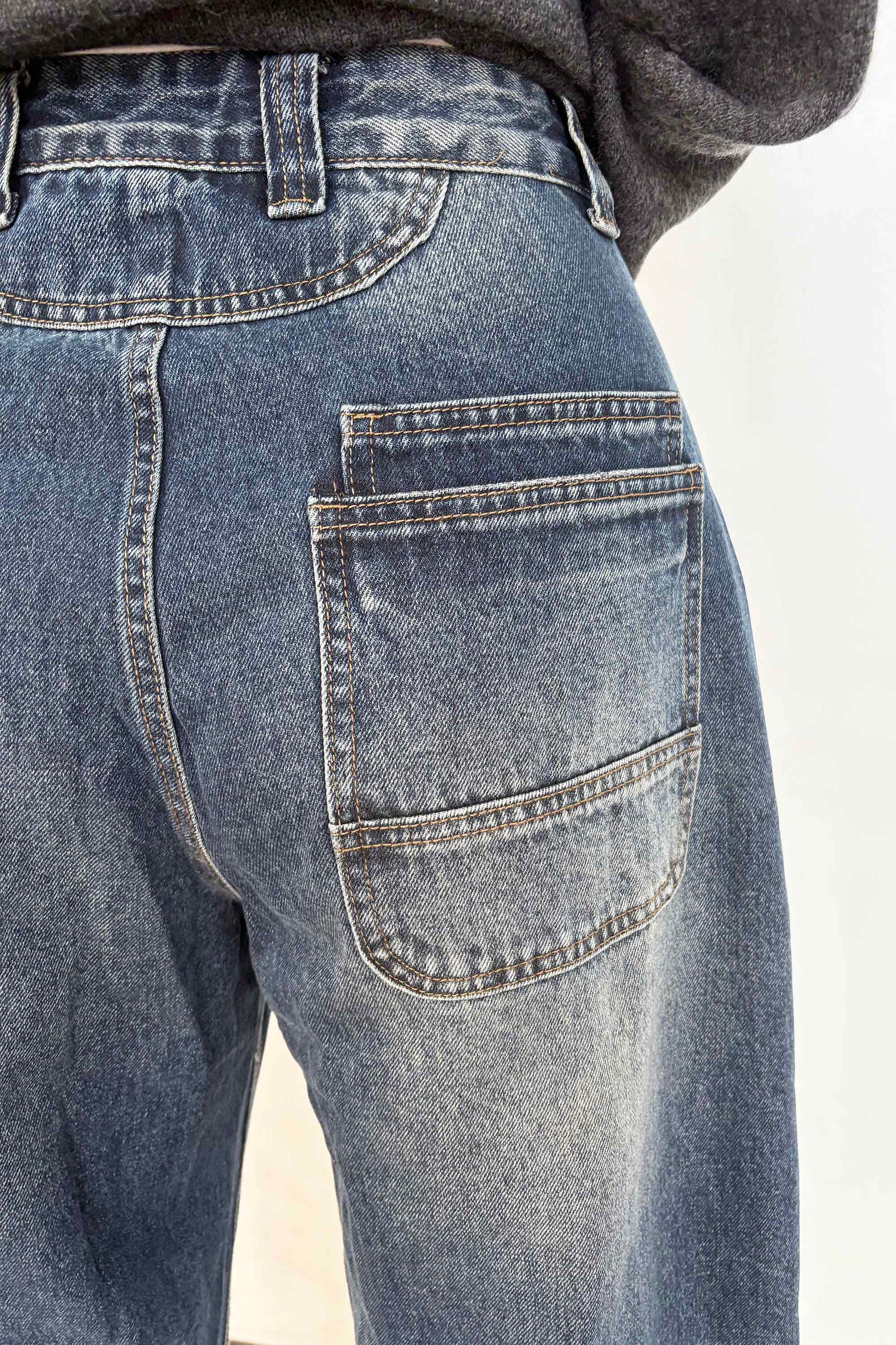 フェードコクーンデニムパンツ