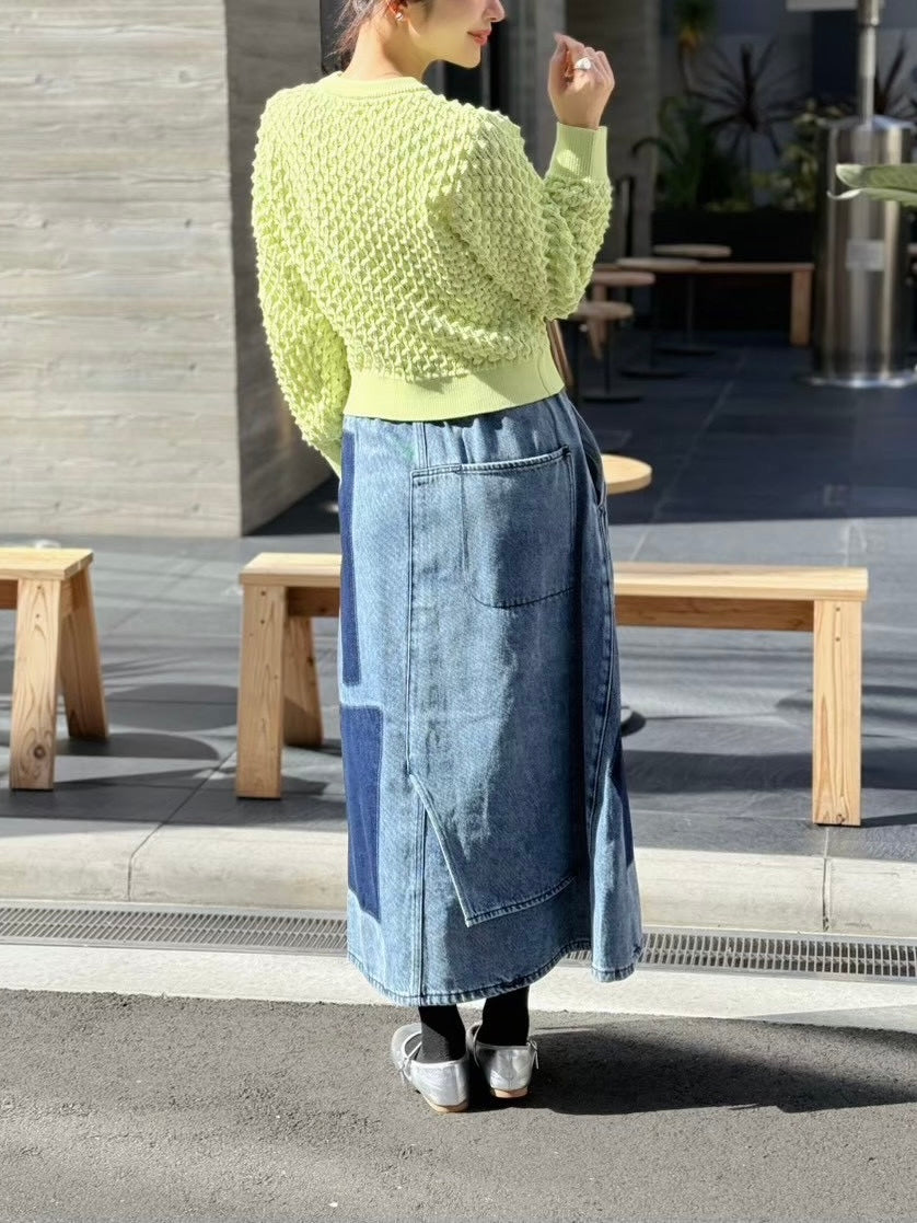 PaulineBleu (ポリーヌブロー)リメイク風デニムスカート 87647