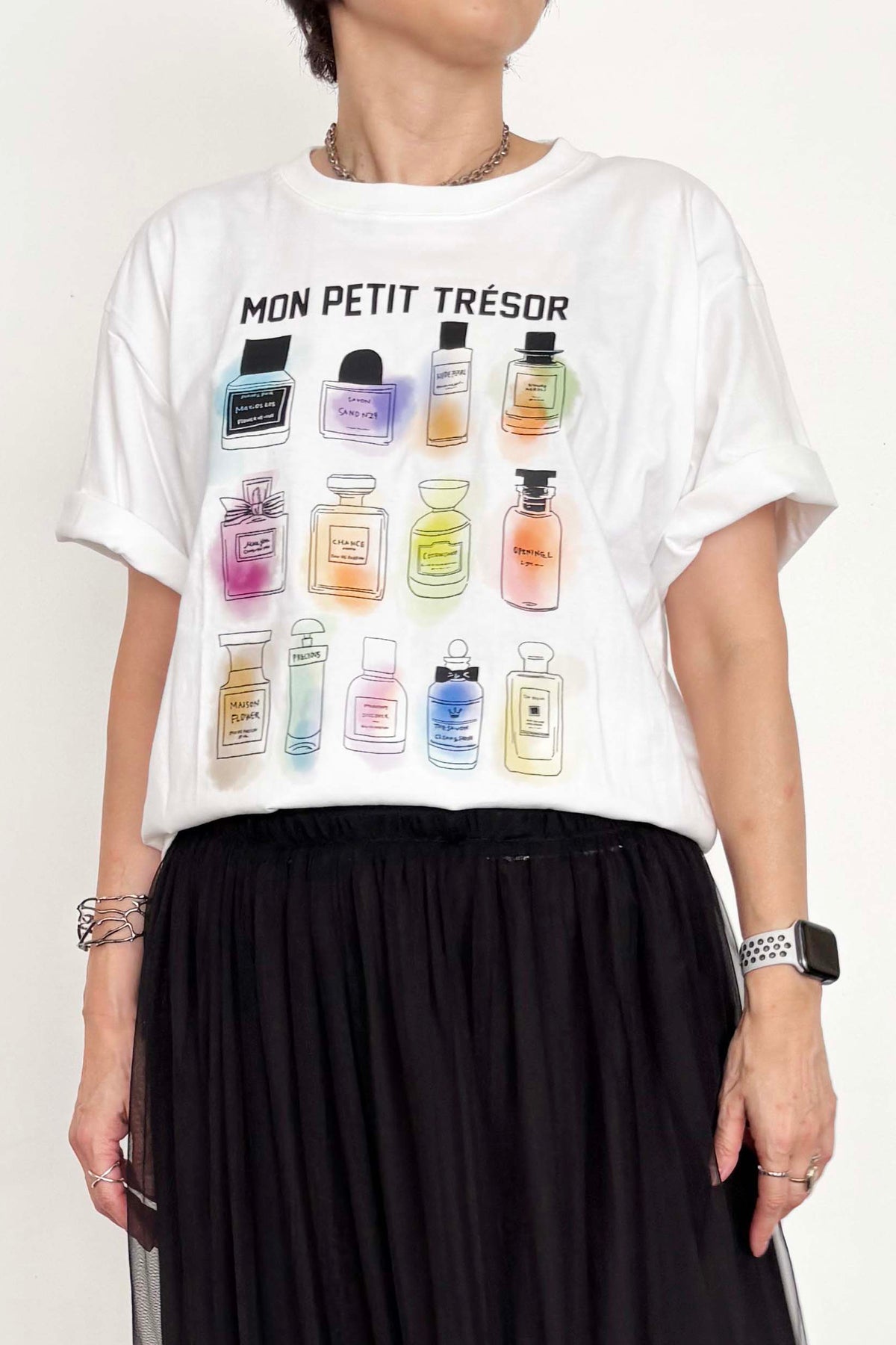 パフュームカラフルロゴプリントTシャツ