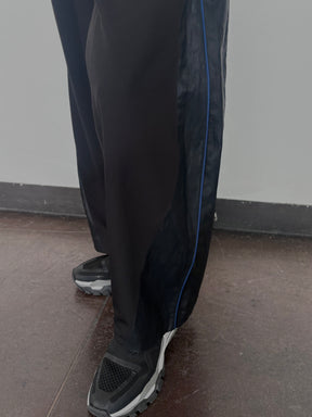 レザースイッチングコクーンワイドパンツ | LEATHER SWITCHING COCOON WIDE PANTS