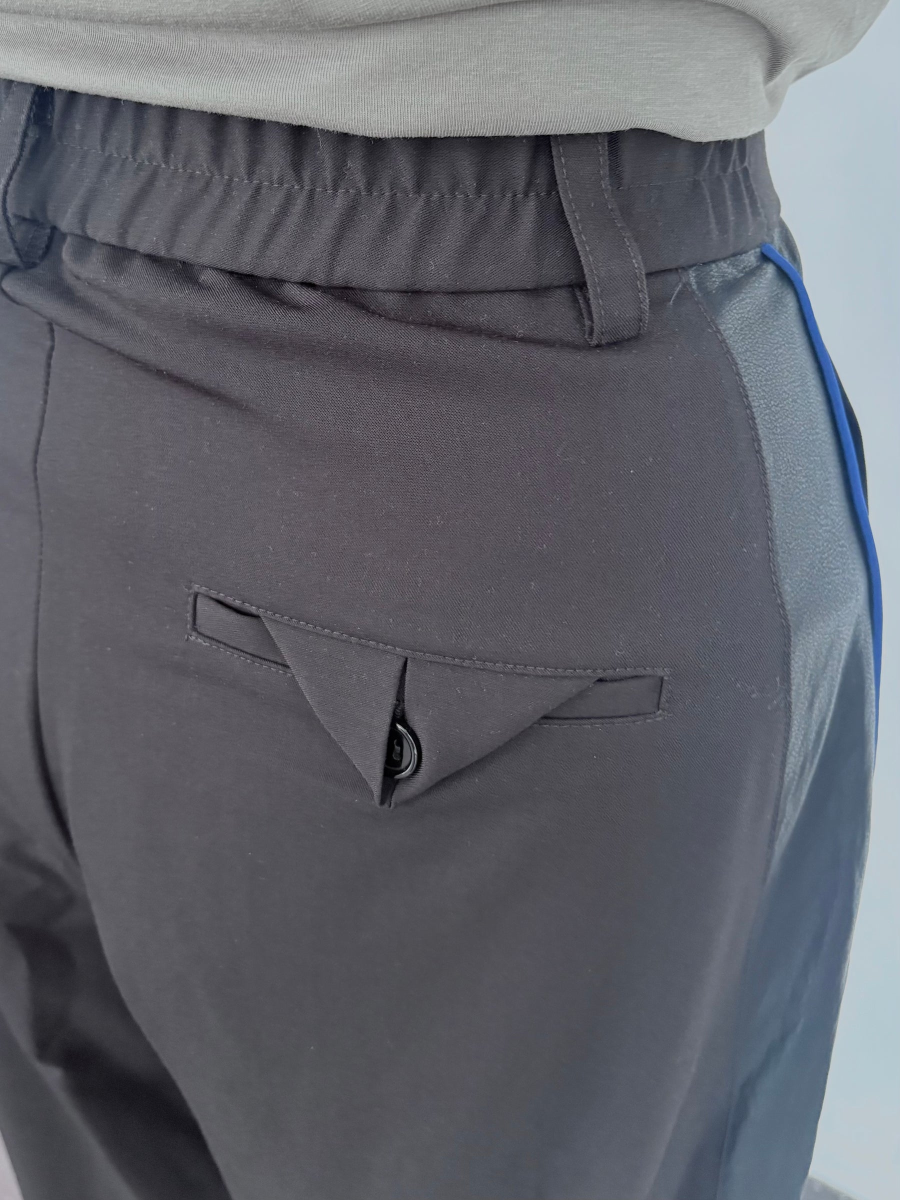 レザースイッチングコクーンワイドパンツ | LEATHER SWITCHING COCOON WIDE PANTS