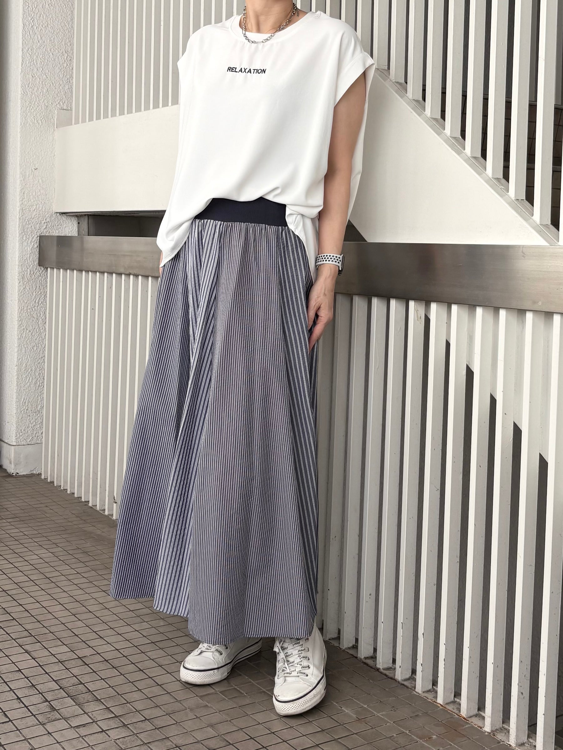 ストライプハギスカート.