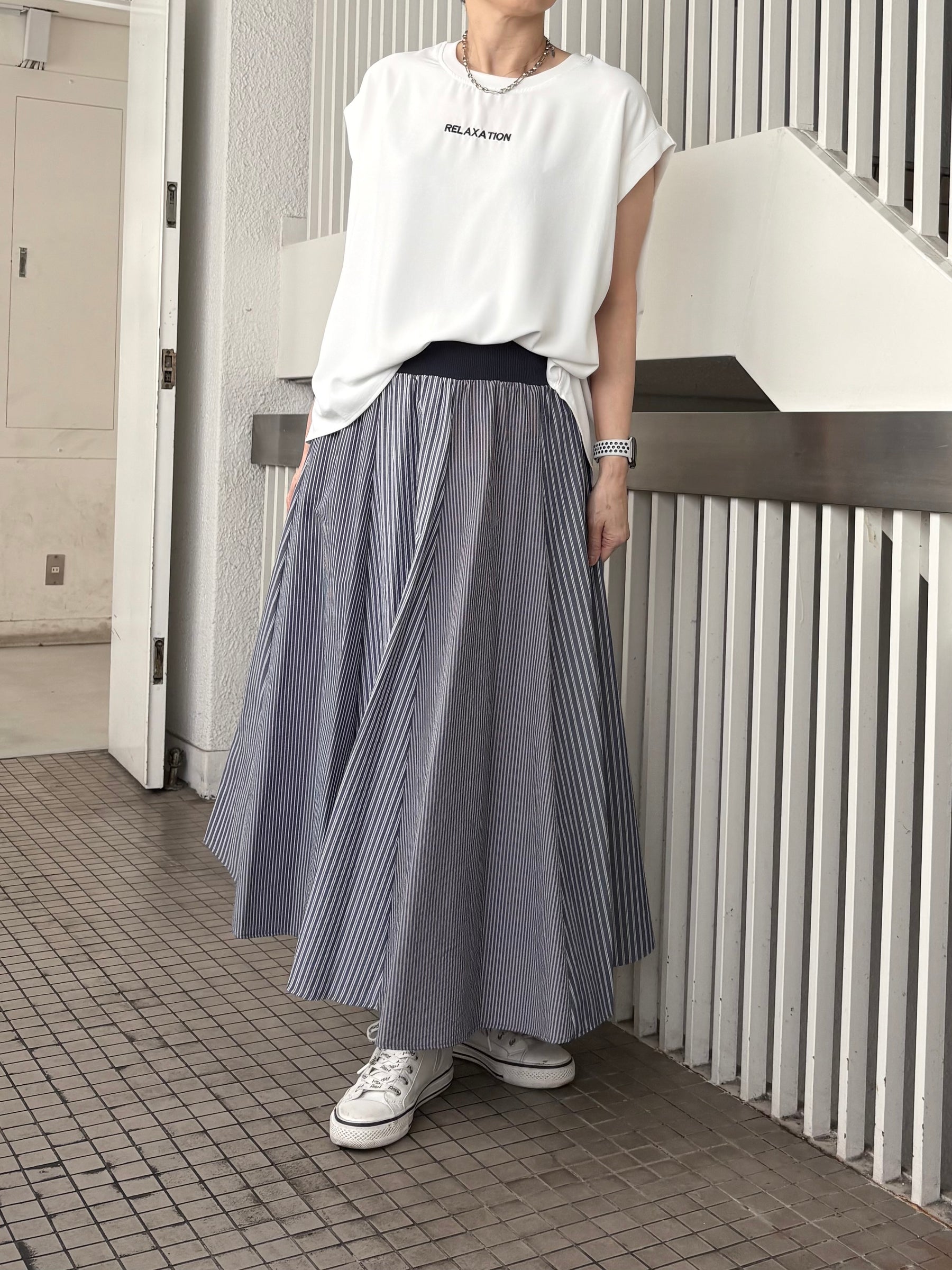 ストライプハギスカート.