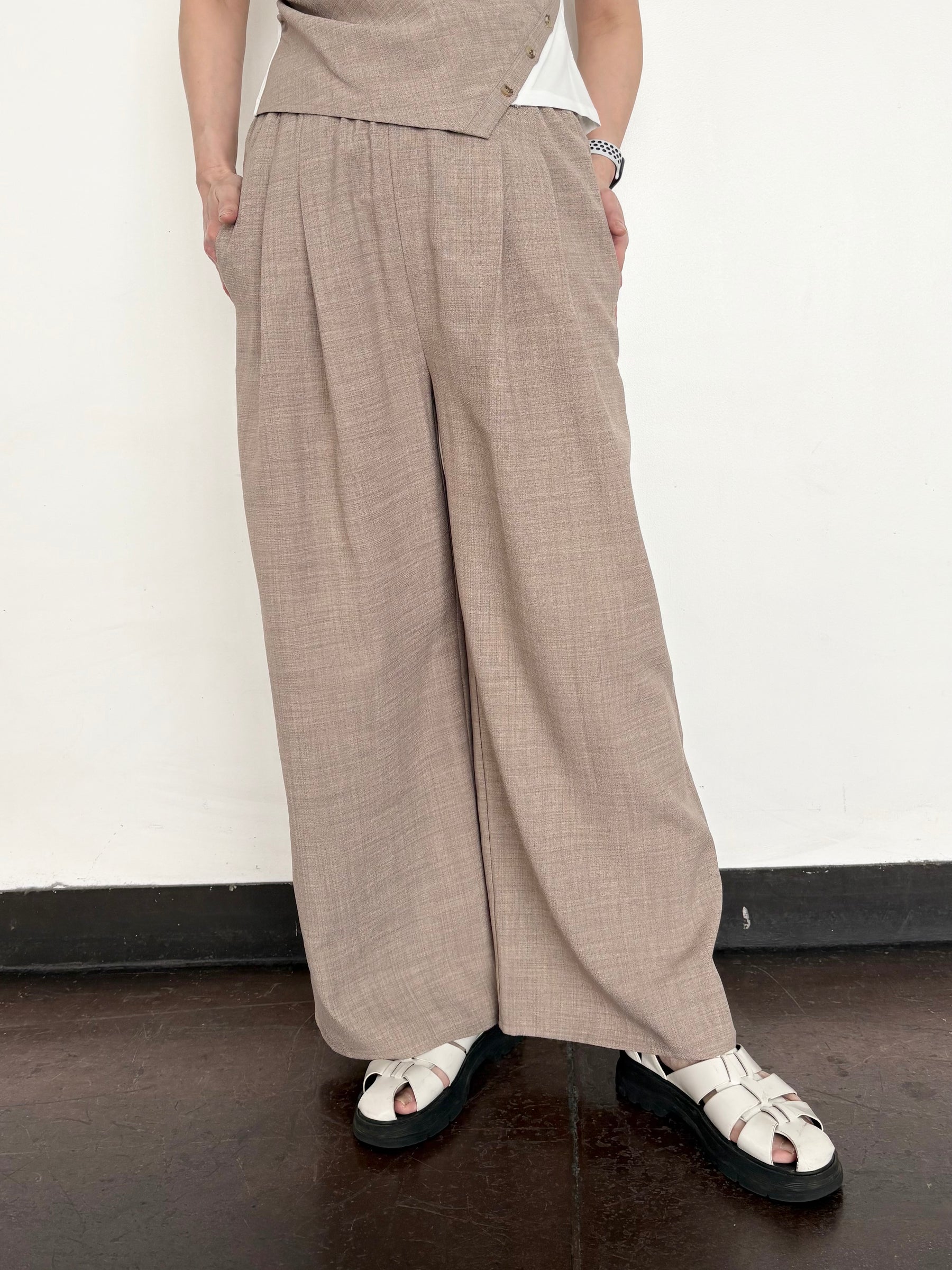 麻タッチタックパンツ