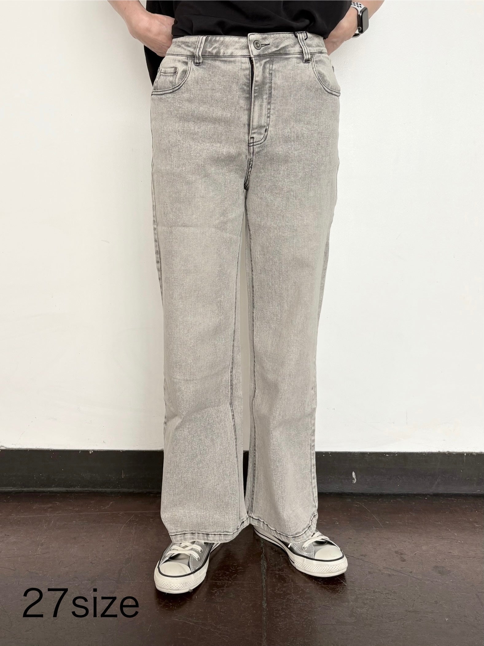 デニムセミワイドパンツ