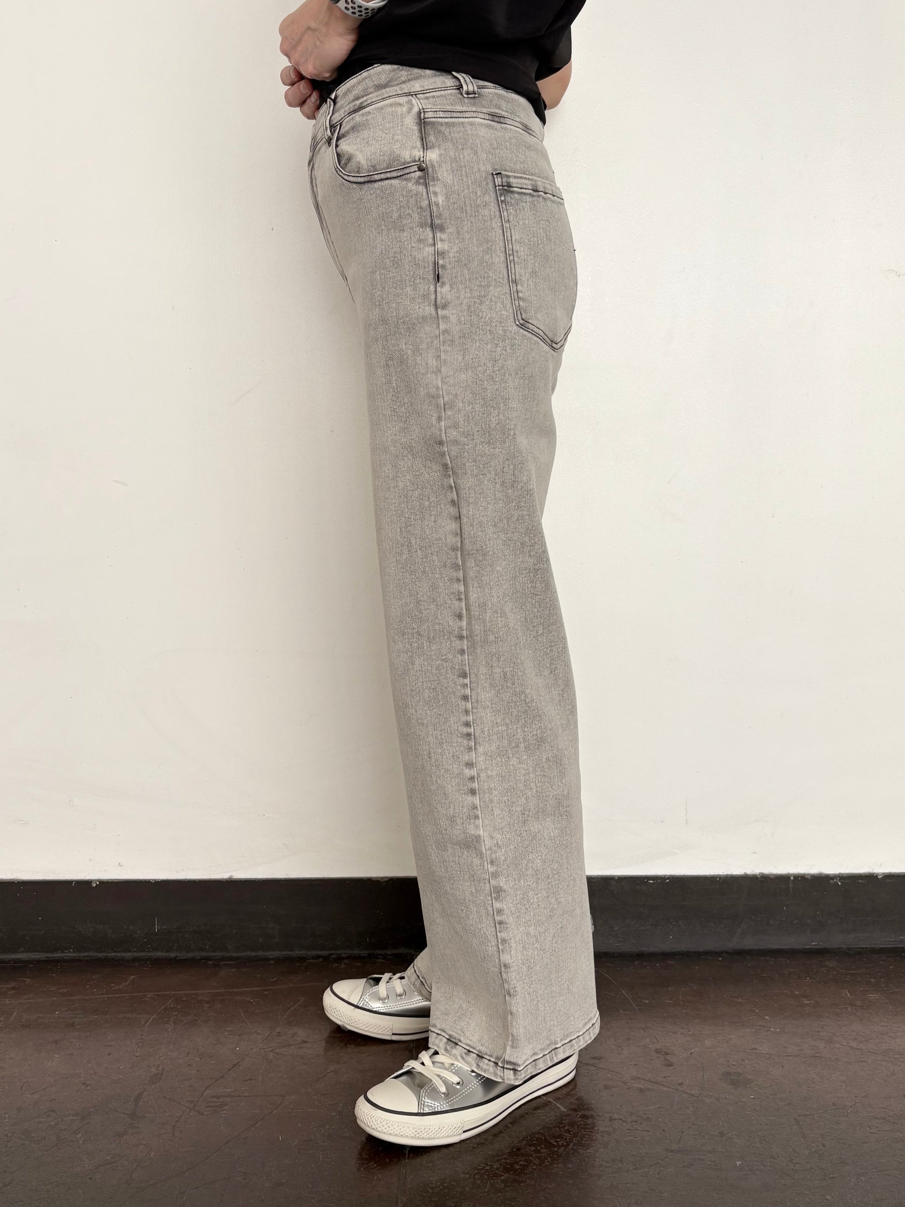 デニムセミワイドパンツ