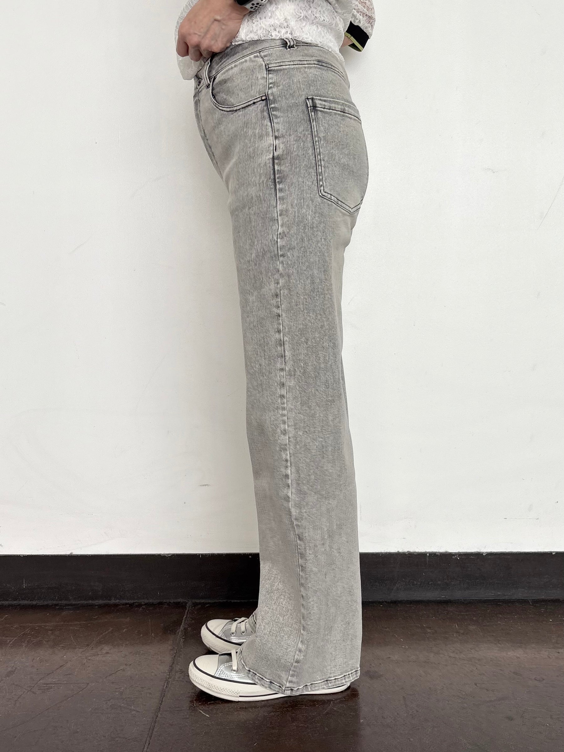 デニムセミワイドパンツ