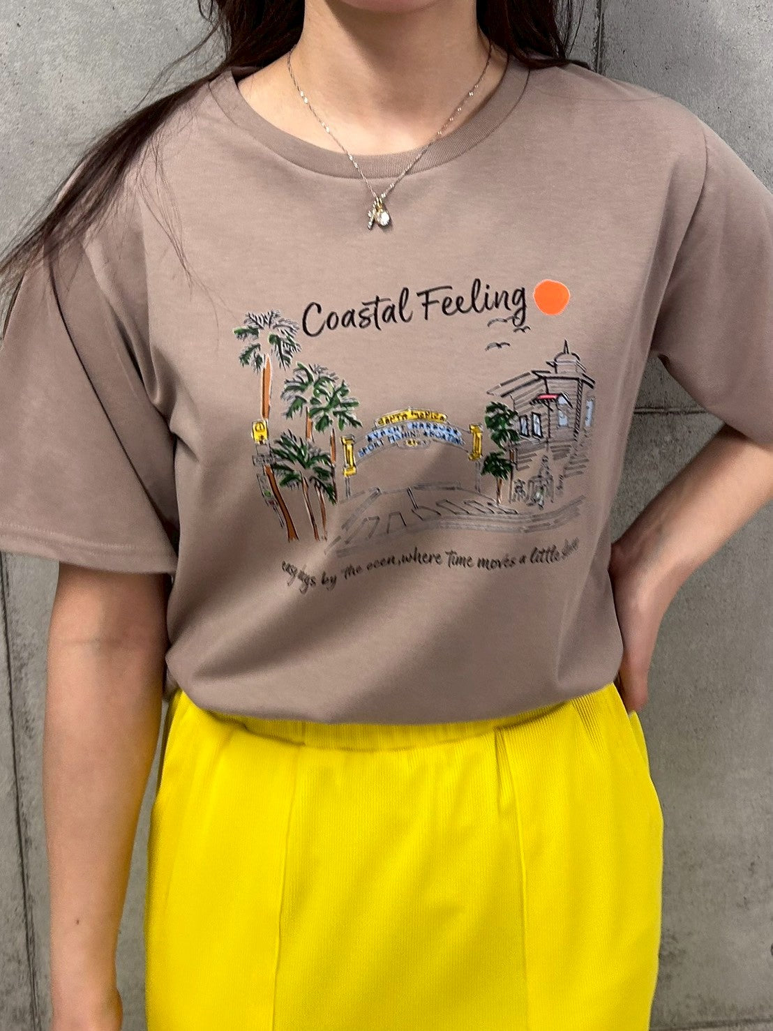 風景画イラストTシャツ