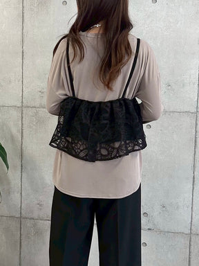 刺繍レースビスチェ