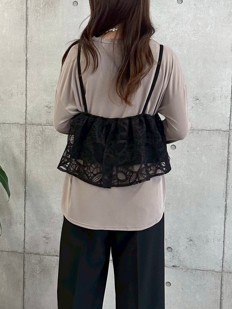 刺繍レースビスチェ
