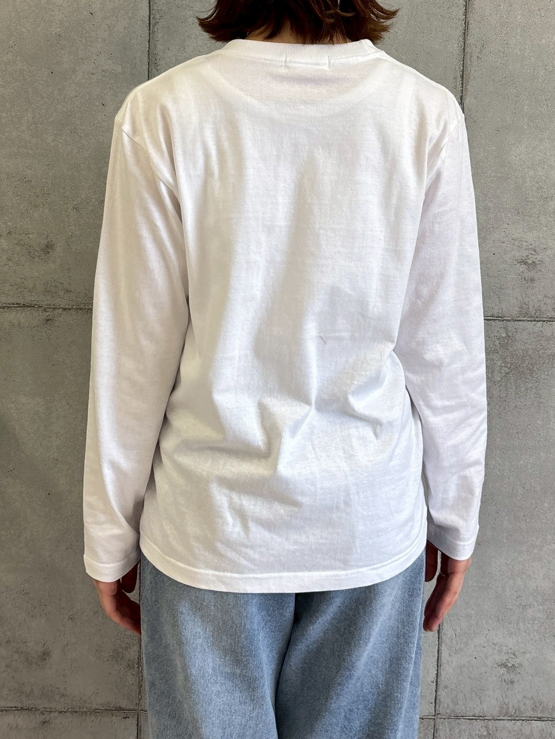 女の子柄プリントロングTシャツ