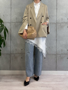 袖スリットダブルジャケット