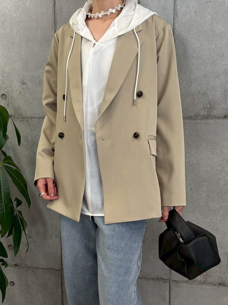 袖スリットダブルジャケット