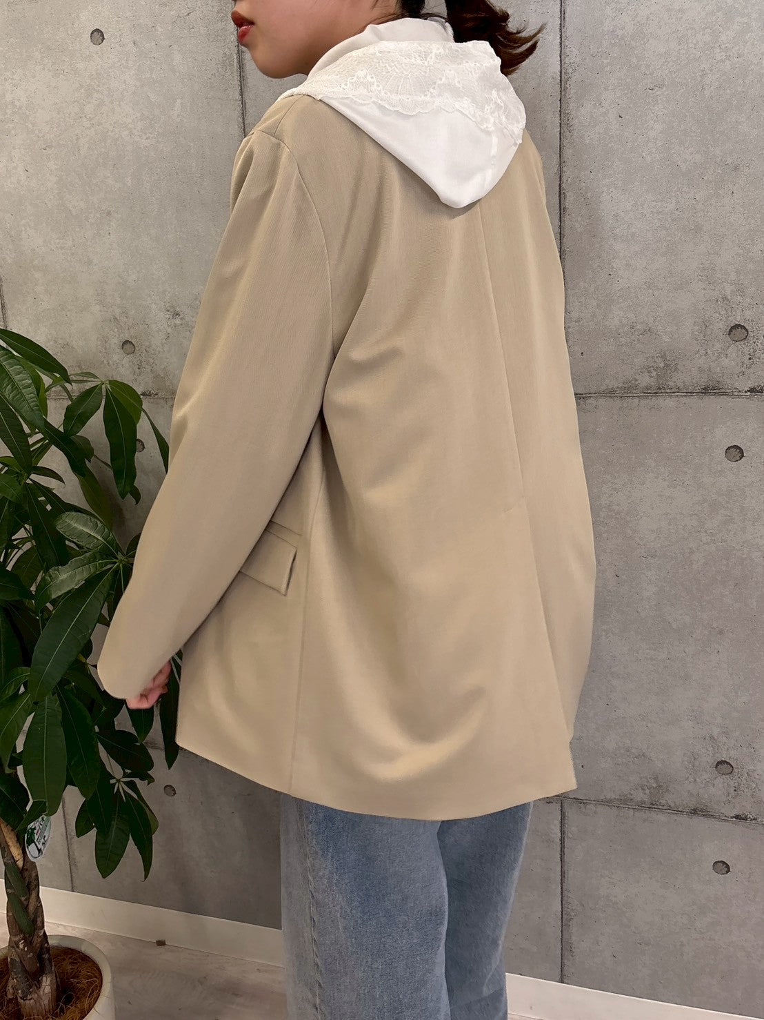 袖スリットダブルジャケット