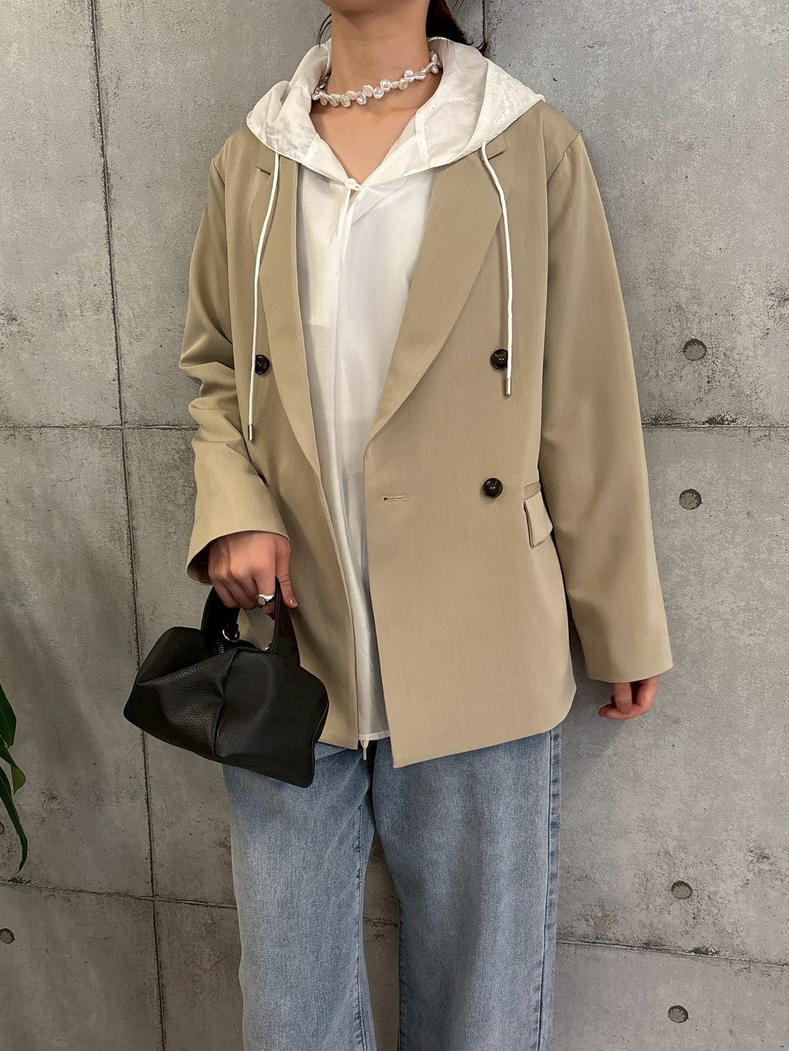 袖スリットダブルジャケット