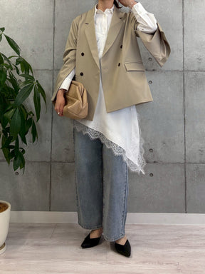 袖スリットダブルジャケット