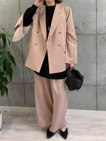 袖スリットダブルジャケット