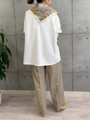 カーブポケットタックワイドパンツ