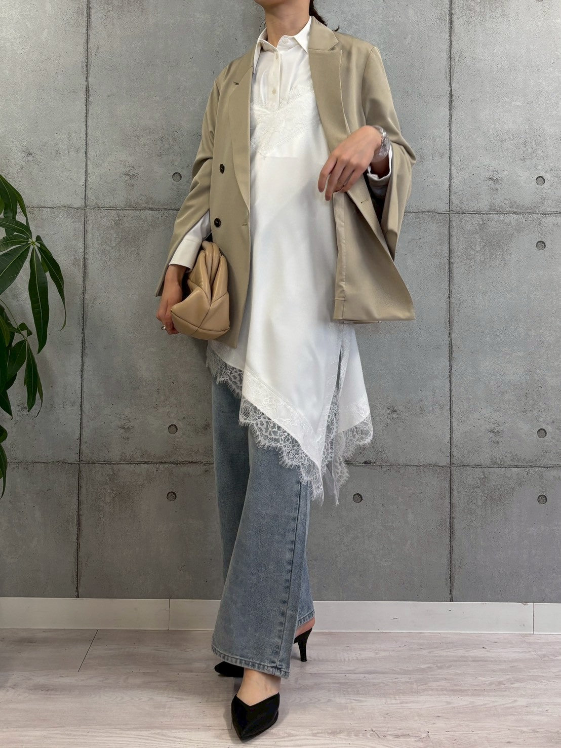 袖スリットダブルジャケット