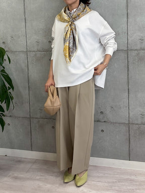 カーブポケットタックワイドパンツ