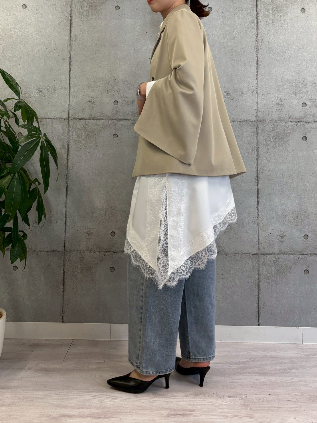 袖スリットダブルジャケット