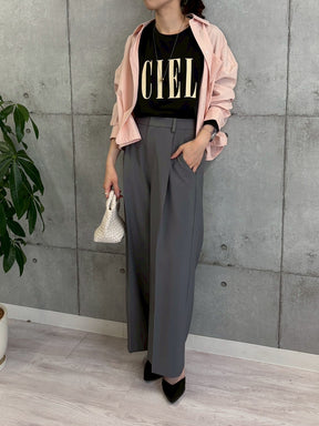 カーブポケットタックワイドパンツ