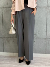 カーブポケットタックワイドパンツ