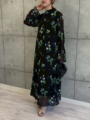 花柄大人ワンピース