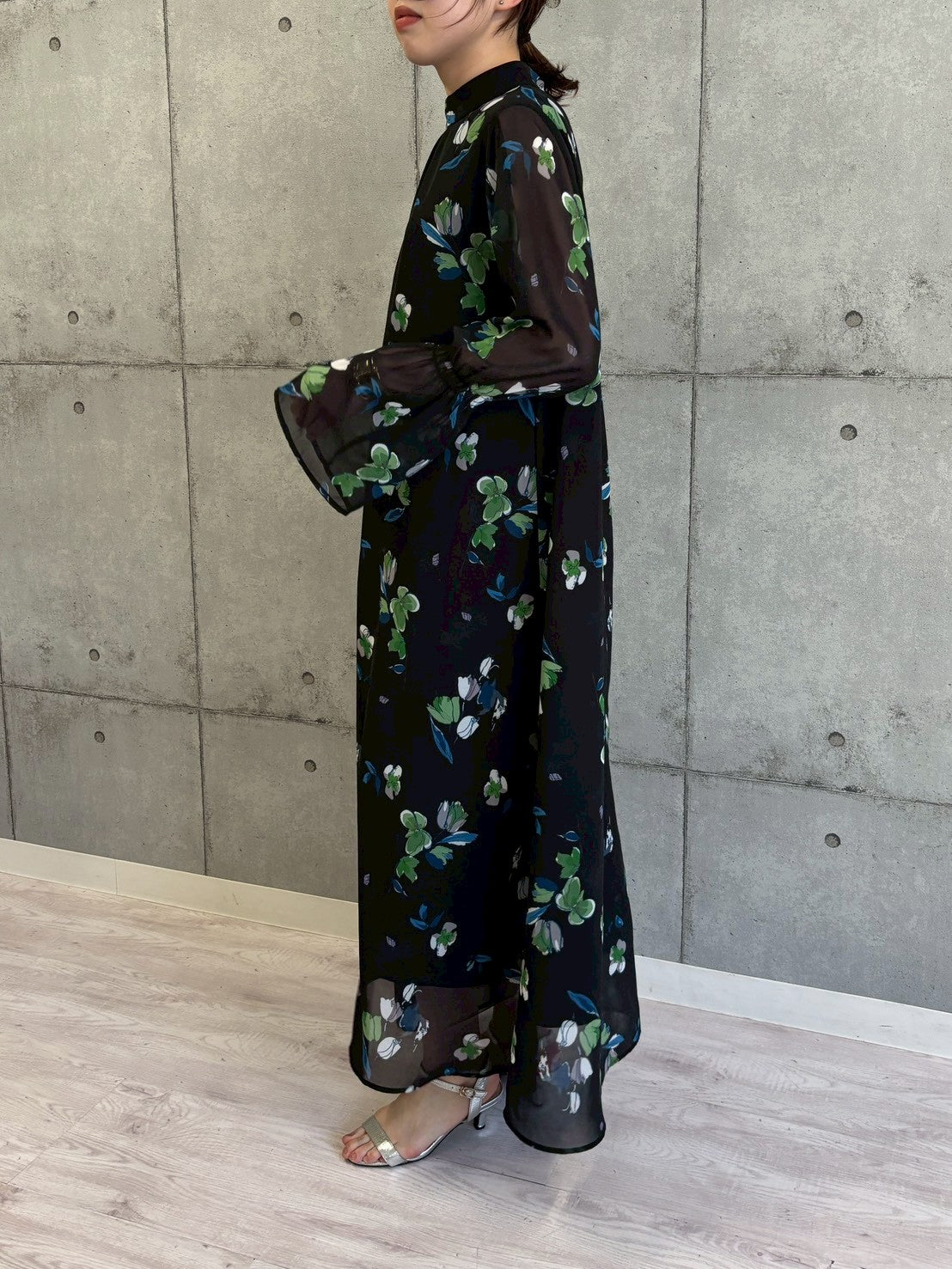 花柄大人ワンピース