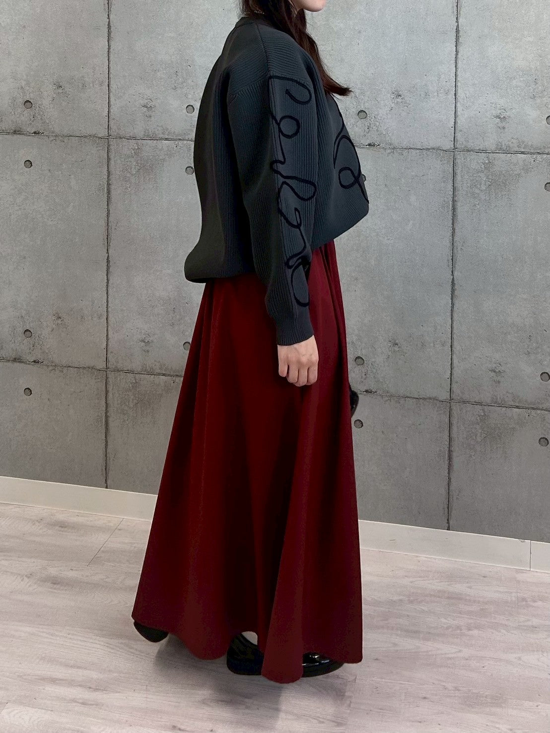 ニュアンスパターン畦ニット