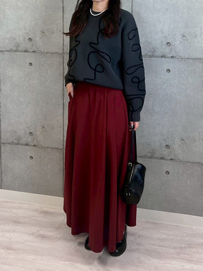 ニュアンスパターン畦ニット