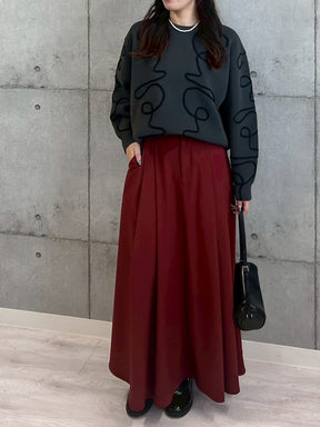 ニュアンスパターン畦ニット