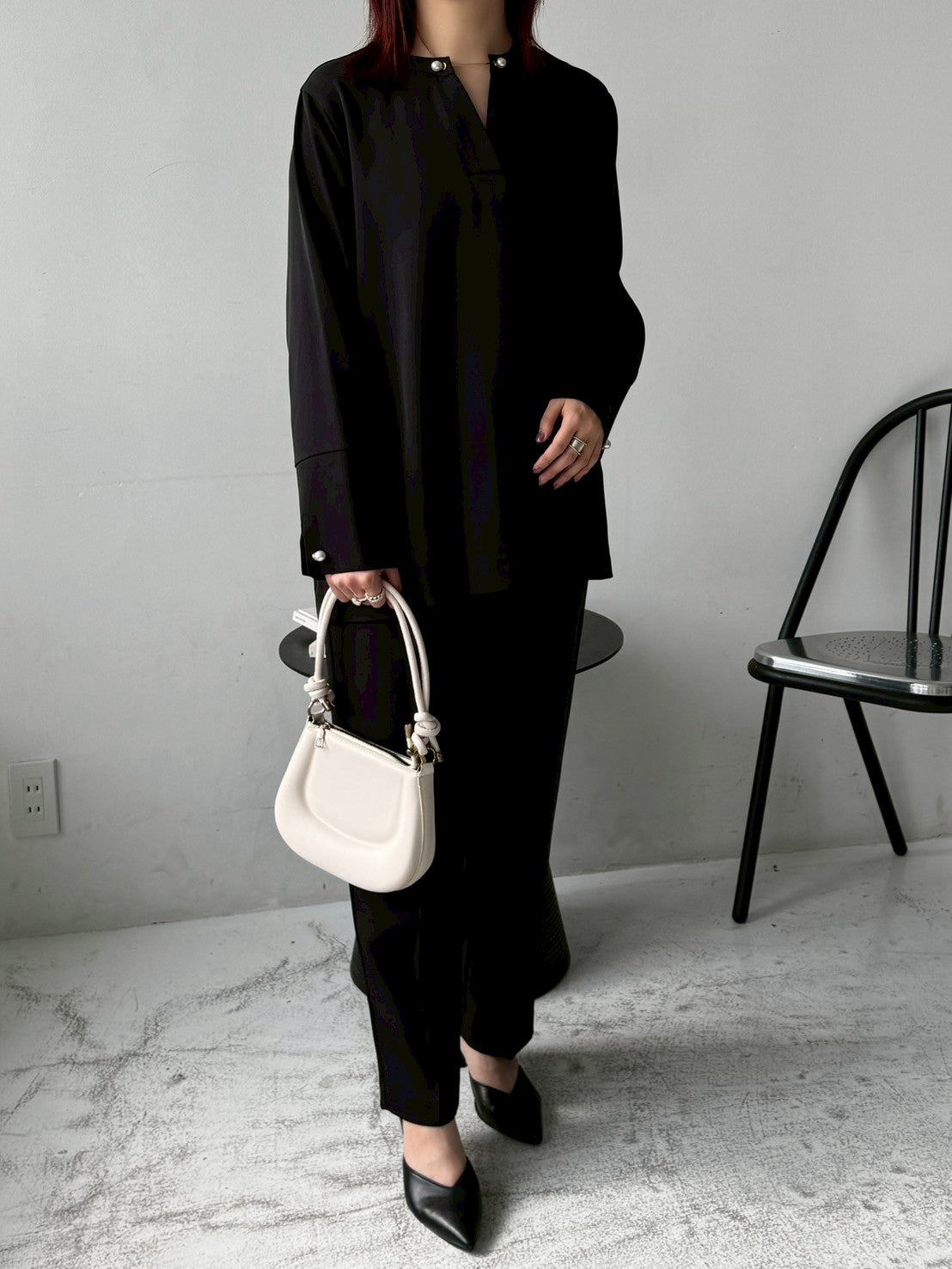 CBアシメパールブラウス