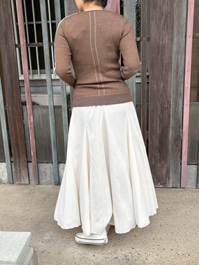 バリアスパターンリブニット