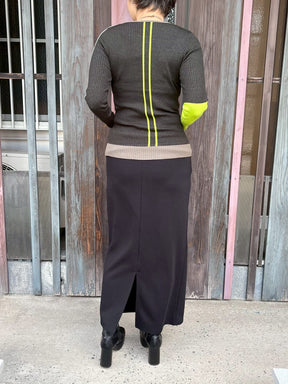 バリアスパターンリブニット