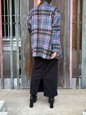 シャギーチェックジャケット