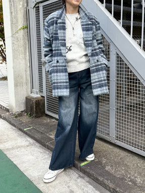 シャギーチェックジャケット