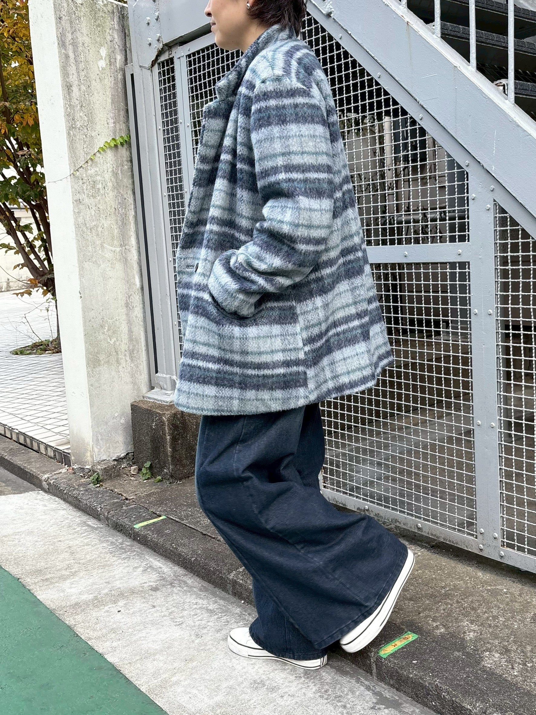 シャギーチェックジャケット