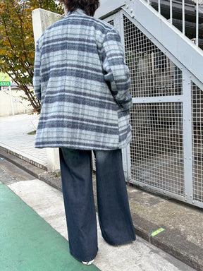 シャギーチェックジャケット
