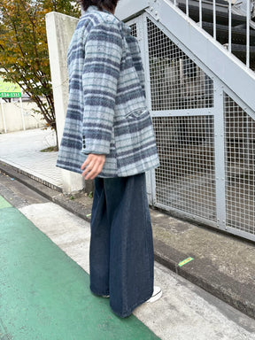 シャギーチェックジャケット