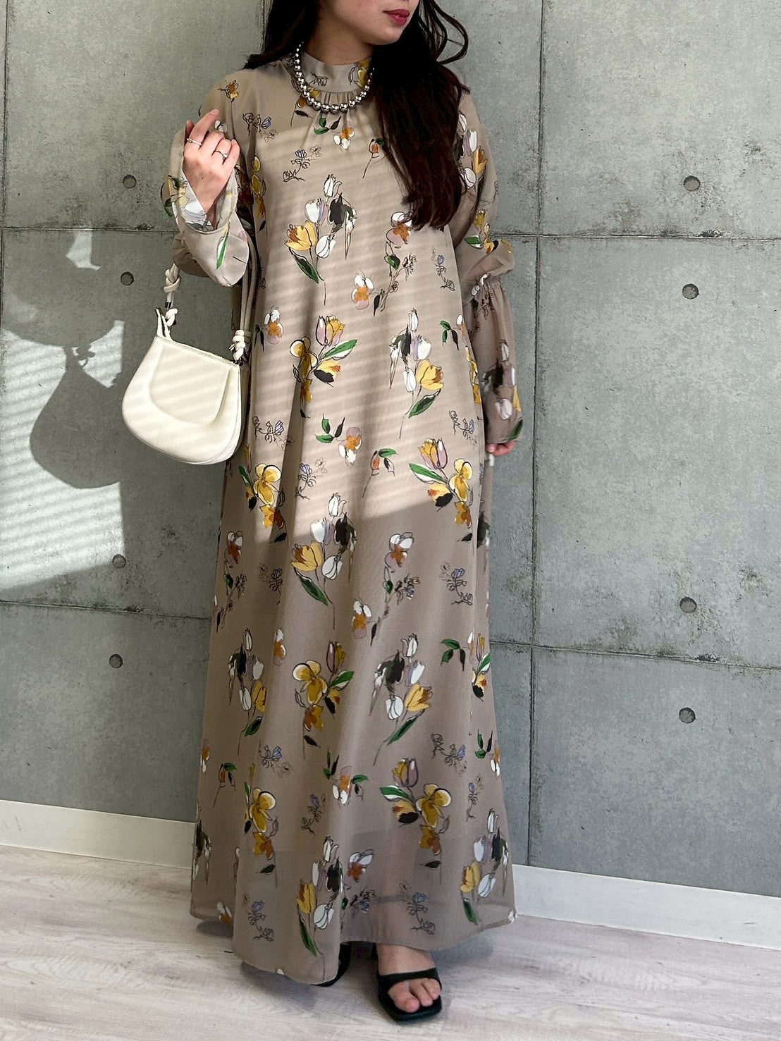 花柄大人ワンピース