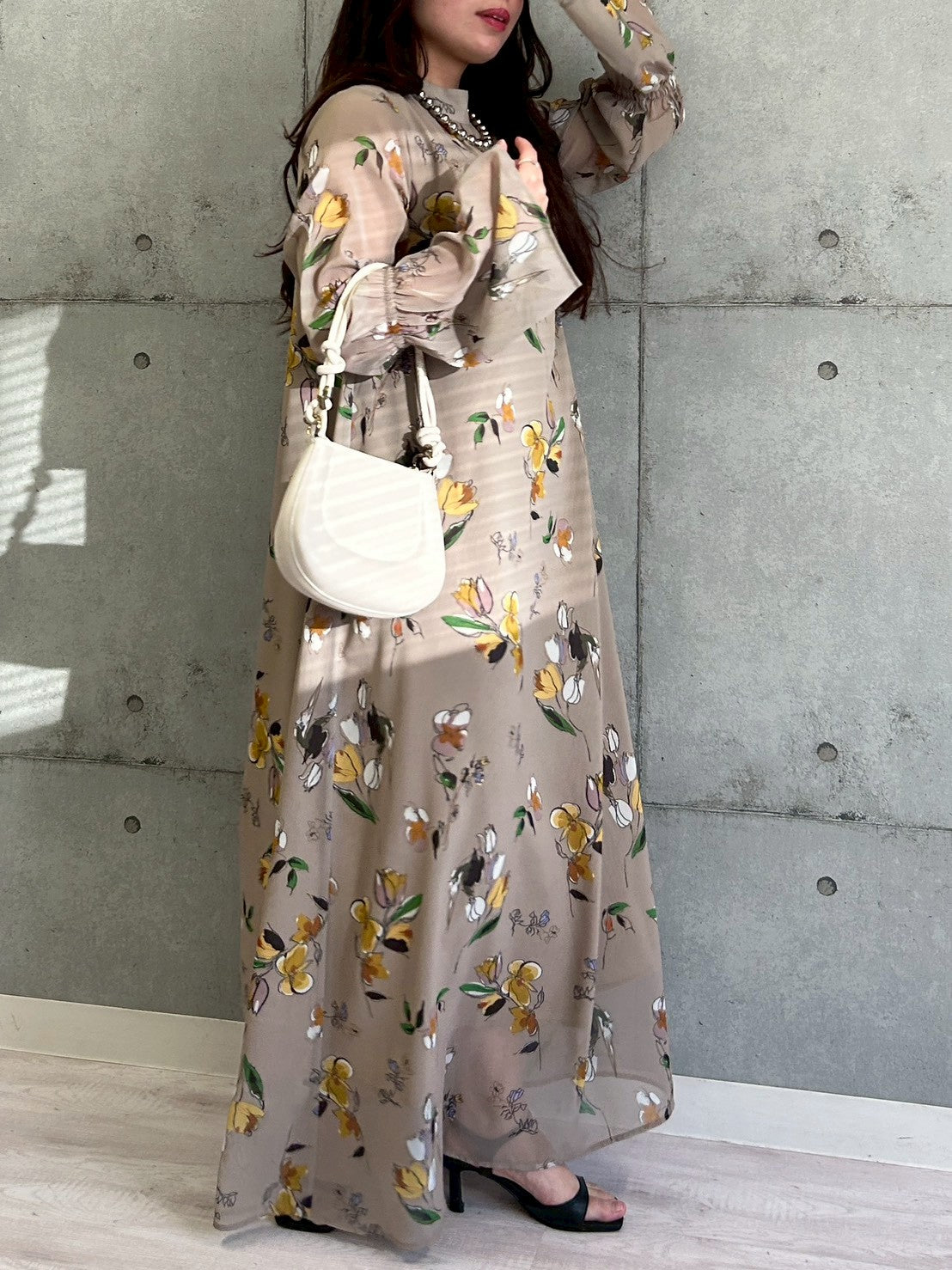 花柄大人ワンピース