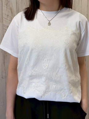レースビスチェ風Tシャツ