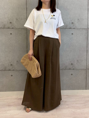 ハート×ロゴ刺繍Tシャツ
